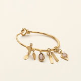 ATHEN HOOP M. ROSENQUARTZ- 18K forgyldt sølv