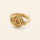 SWIRL RING LARGE-18K guld