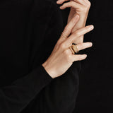 THIN FLOW RING - 18K guld