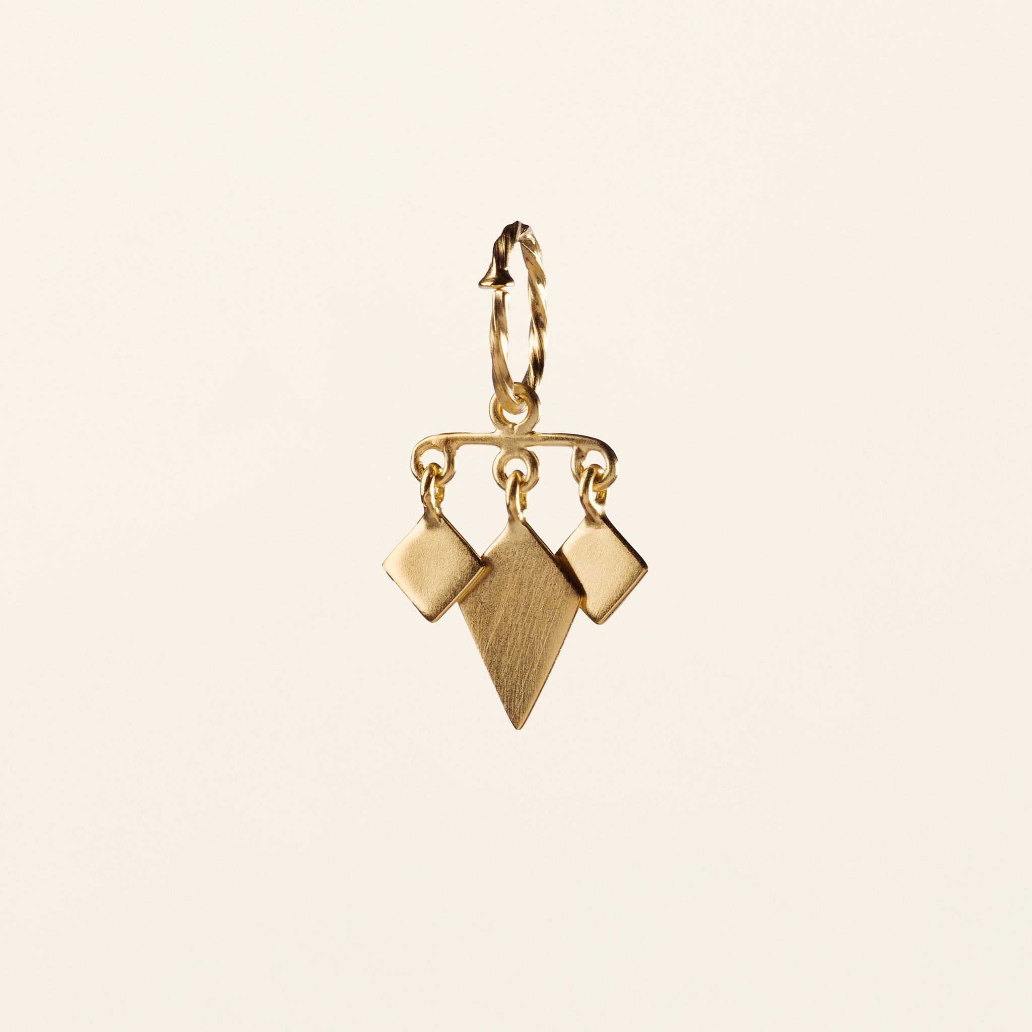 PERSIAN FLOW HOOP MEDIUM - forgyldt sølv