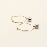 STORE FLOW HOOPS M. PERLER- forgyldt sølv