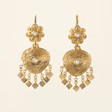 SOMMER ØRERINGE- 18K forgyldt sølv med perler