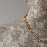 FLOW LARGE HALSKÆDE - forgyldt sølv