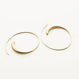 STORE ASYMMETRISKE HOOPS - forgyldt sølv