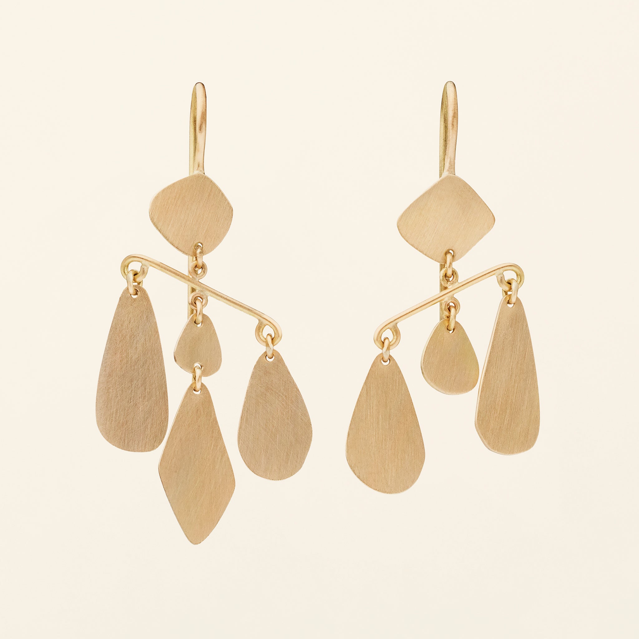 URO ØRERINGE - forgyldt sølv