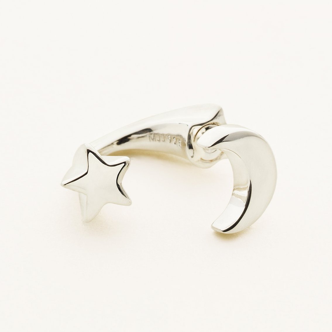 MOON & STAR EARJACKET - sølv