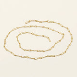 FLOW THIN HALSKÆDE - 18K forgyldt sølv