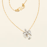 SMALL BIRD HALSKÆDE - forgyldt sølv med diamanter