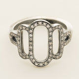 LINGERIE RING MED DIAMANTER - sølv