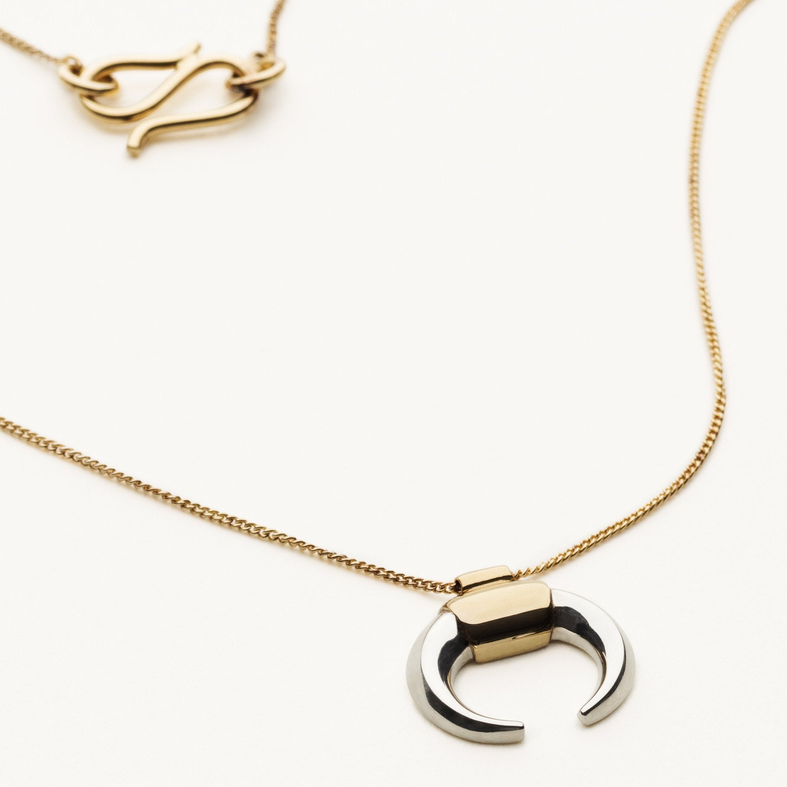 MINI KENYA HALSKÆDE - sølv med forgyldt kæde