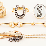 HORSE RING - forgyldt sølv