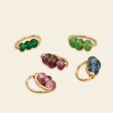 Flow Mini Hoop w. Three Stones