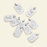 Dog Tag Silver w. Letters