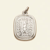 Pendant w. Fish Large- Mat silver