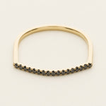 PUNK ALLIANCERING - 18 karat guld med sorte diamanter