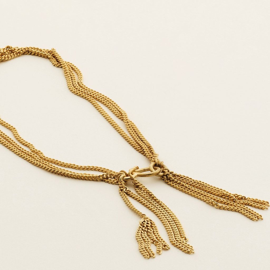IN CHAIN ANKELKÆDE - forgyldt sølv