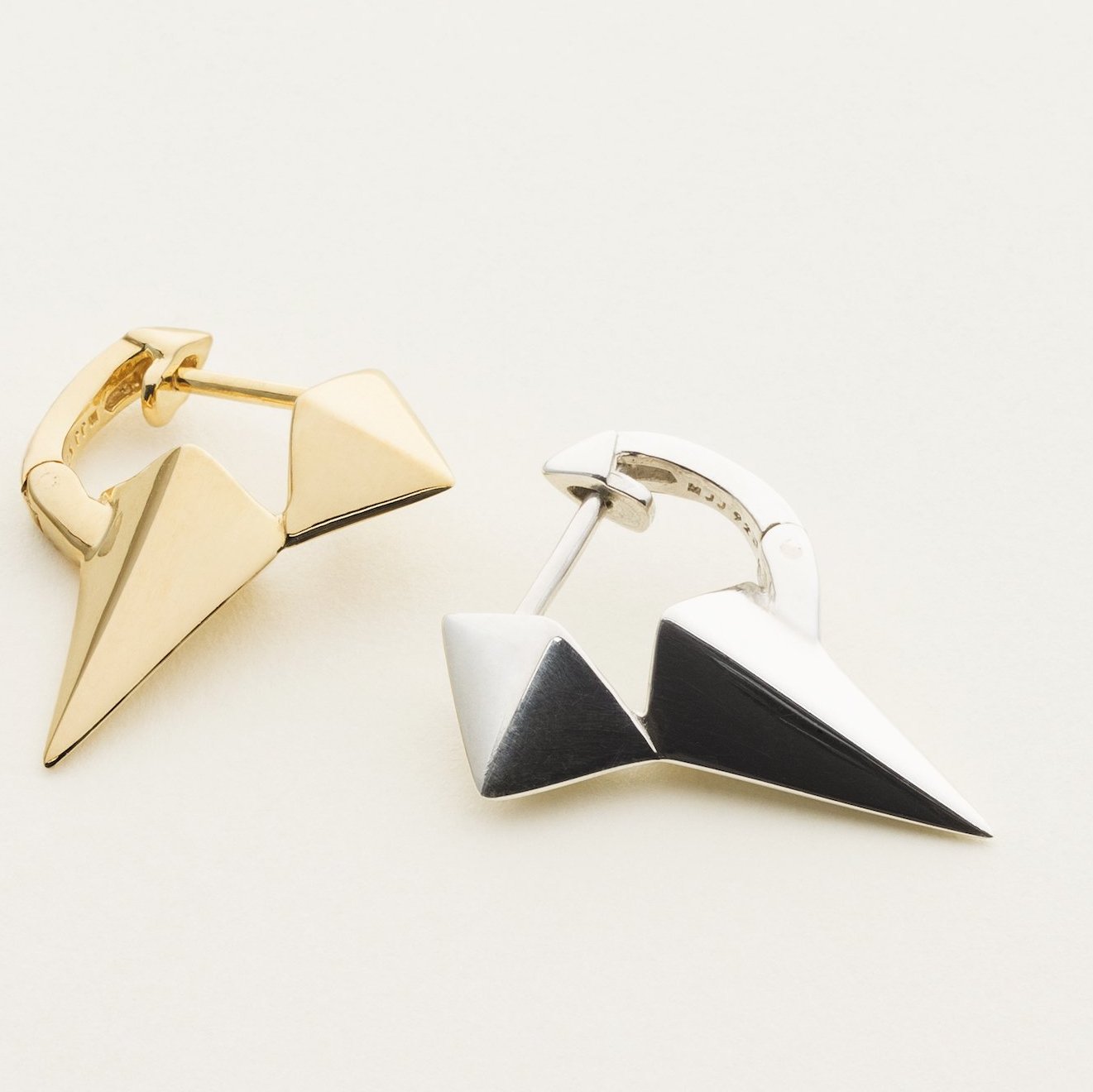 LONG STUD ØRERING - sølv