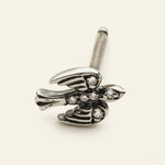 MINI BIRD EARSTICK - sølv med diamanter