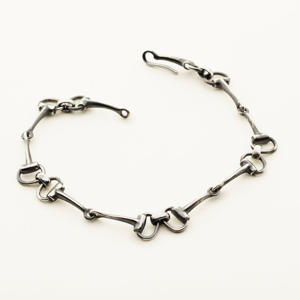 HORSEBITE ARMBÅND - oxideret sølv